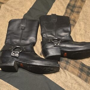 Durango Black Leather Harness Moto Boots for Women Never Worn Like New